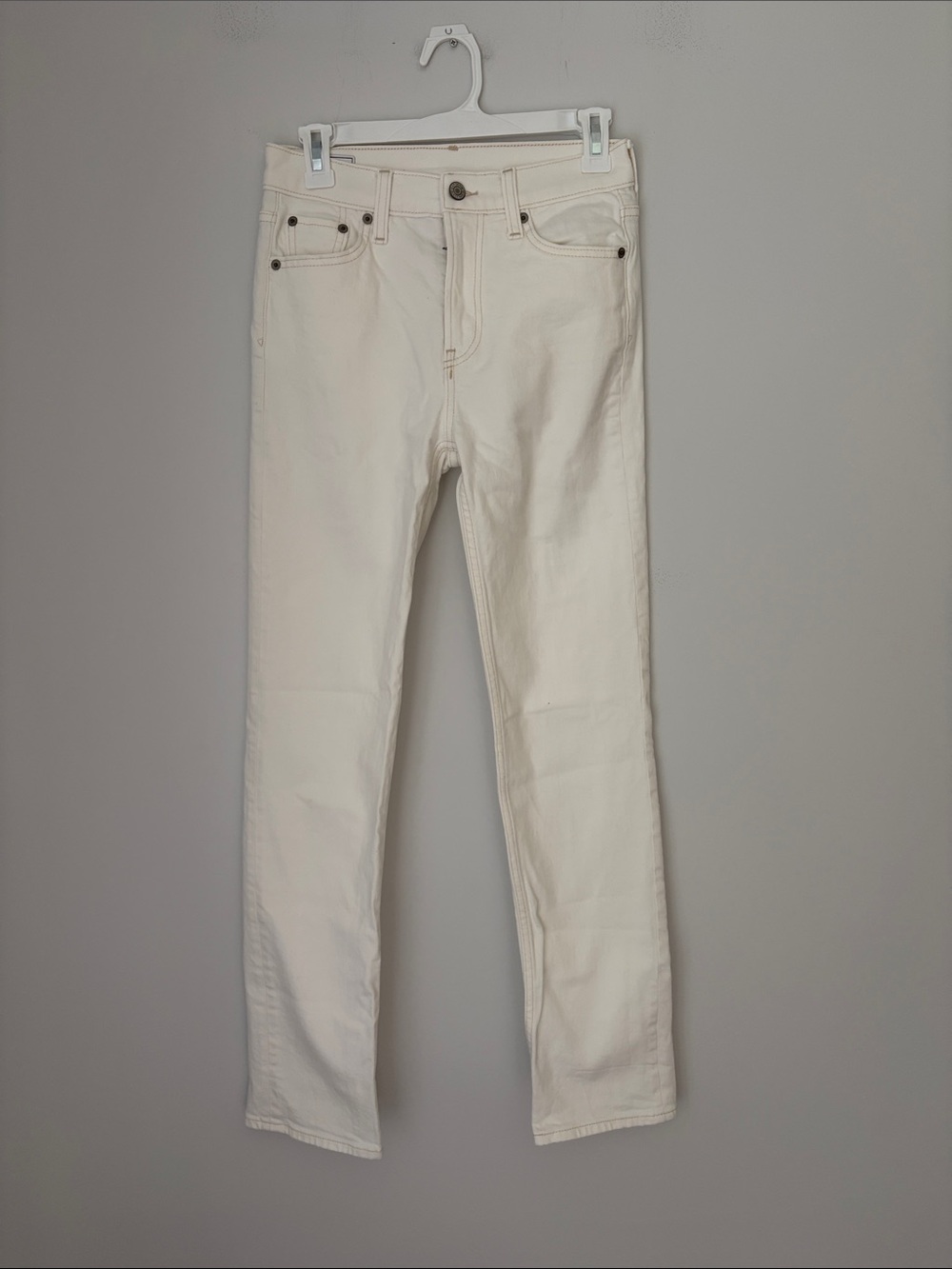 GAP '90s Straight High Rise Jeans - Cream/Ivory
